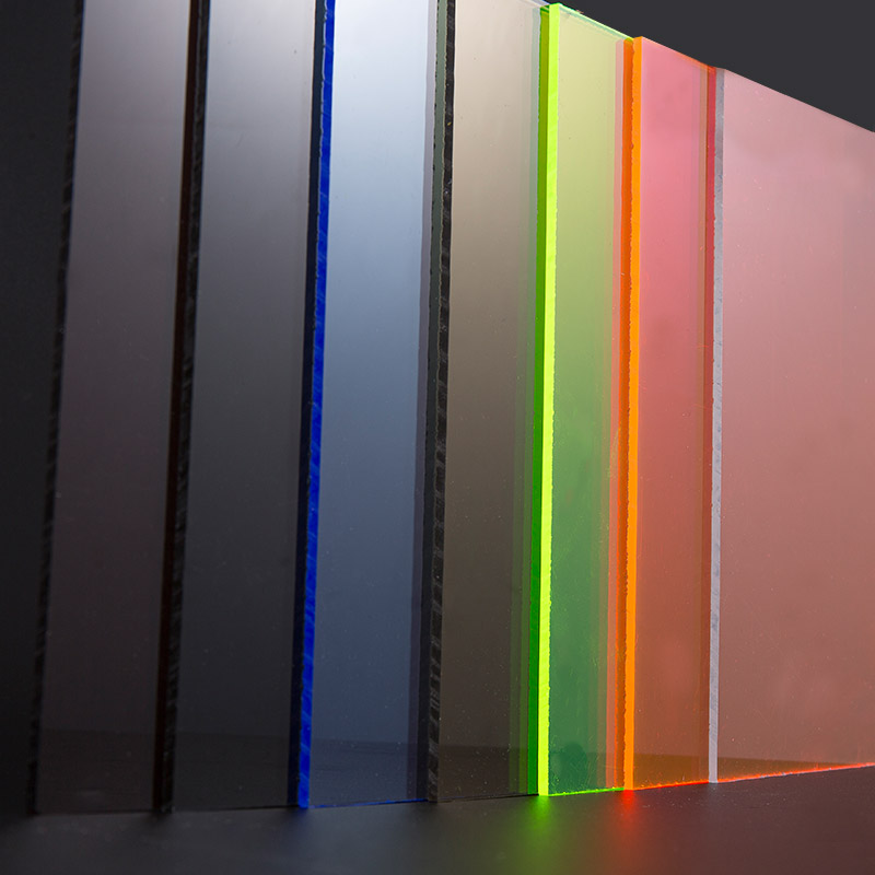 Полупрозрачный красочный акриловый лист